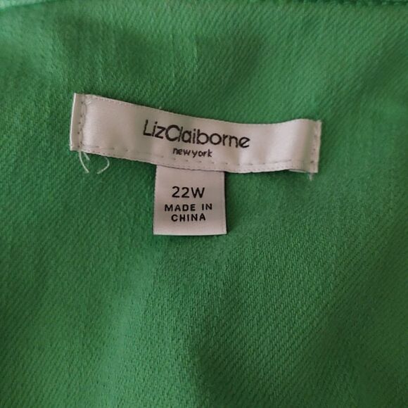 Liz Claiborne New York  light green denim jacket Sz 22W - Picture 6 of 7